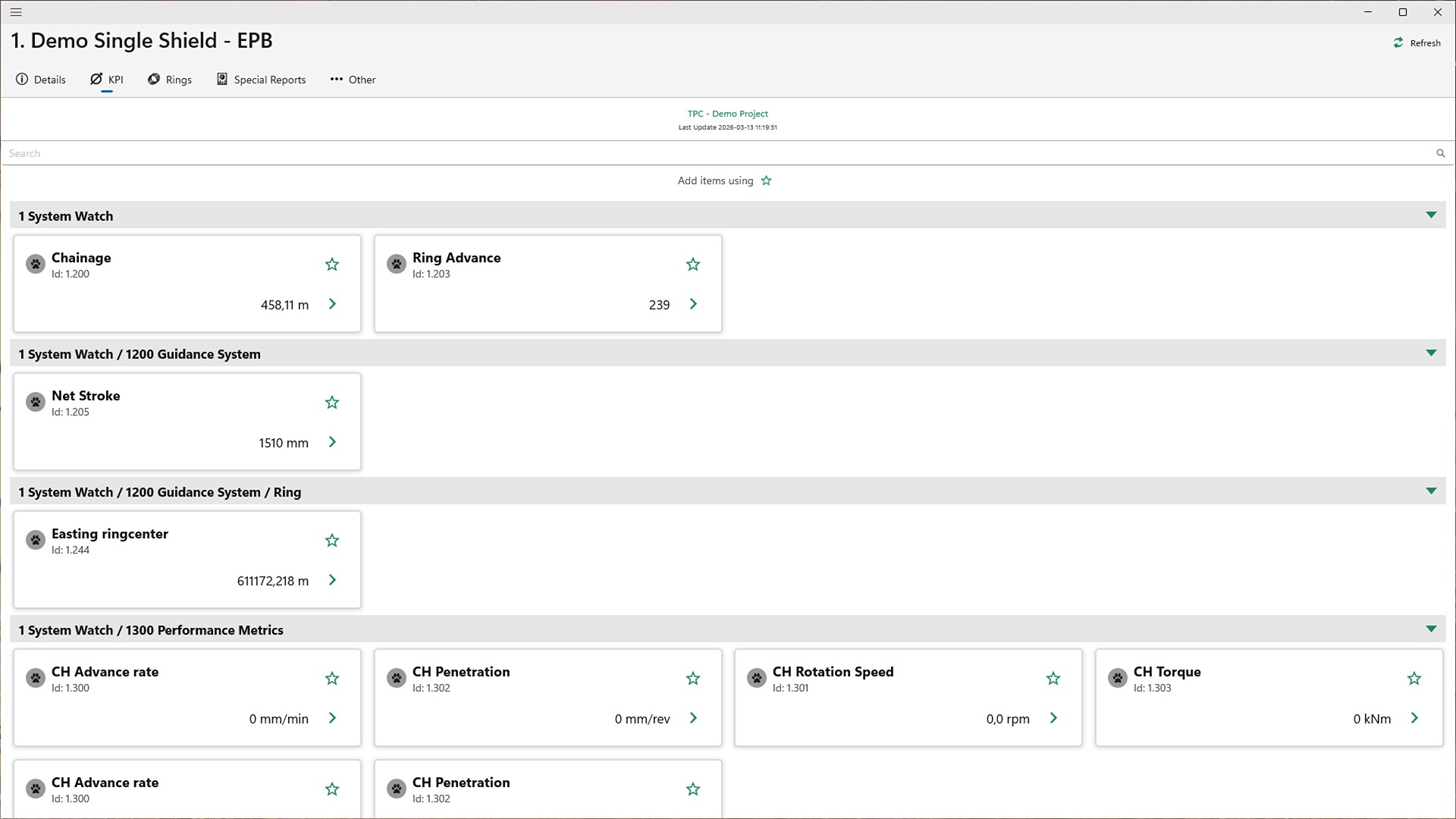 TPC App screenshot