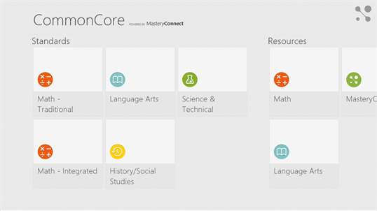Common Core Standards screenshot 1