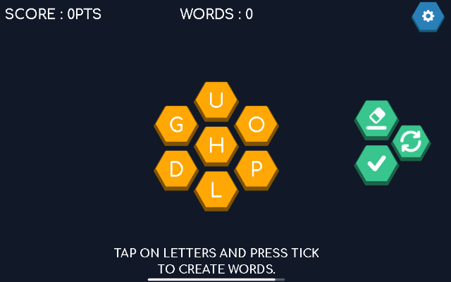Hexa Word Game