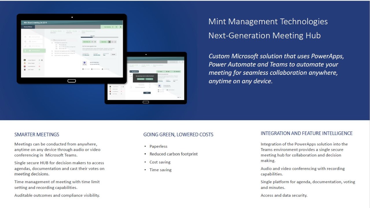 Snapshot 1 of Next Generation Meeting Hub - 3day Implementation
