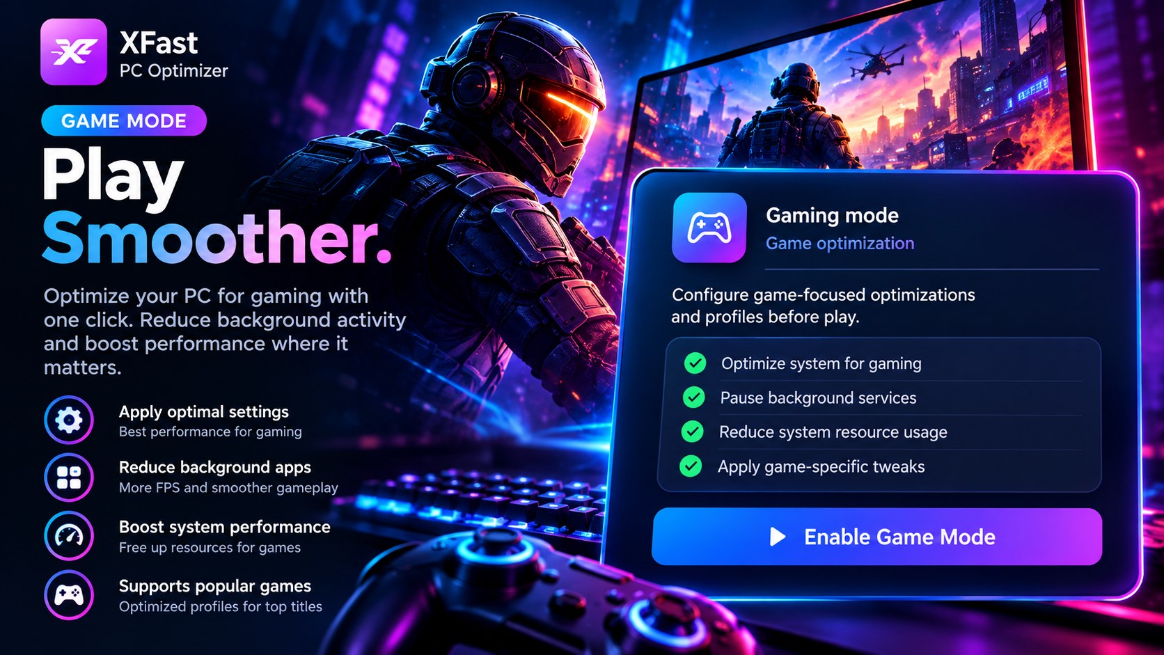 XFast: PC Optimizer, RAM Booster & FPS Enhancer screenshot