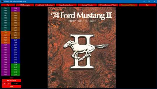 Mustang Sales Brochures 1964-2019 screenshot 4