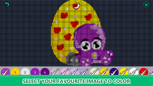Surprise Eggs Color By Number: Pixel Art, Easter Coloring Book screenshot 3