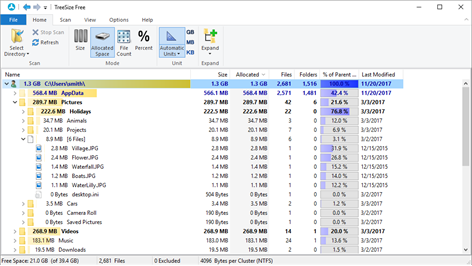 TreeSize Free Screenshots 1