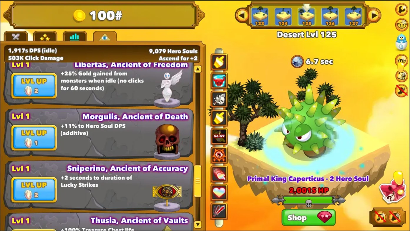 #5. Clicker Heroes - Idle RPG (Windows) Podle: Playsaurus