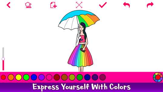 Girls Coloring Book Pages screenshot 2