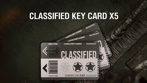 World of Tanks - 5 Classified Key Cards