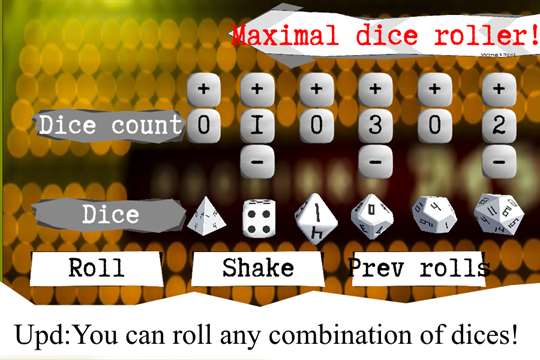 Maximal dice roller screenshot 2