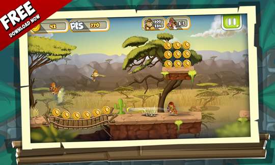 Funny Monkey Run and Jump - Island Adventure Game screenshot 1