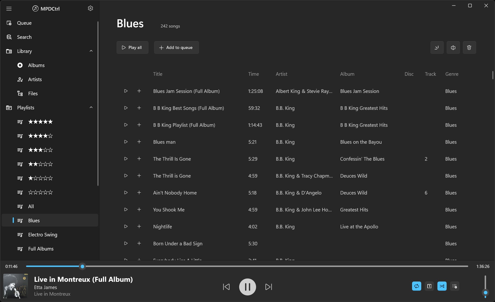 MPDCtrl screenshot