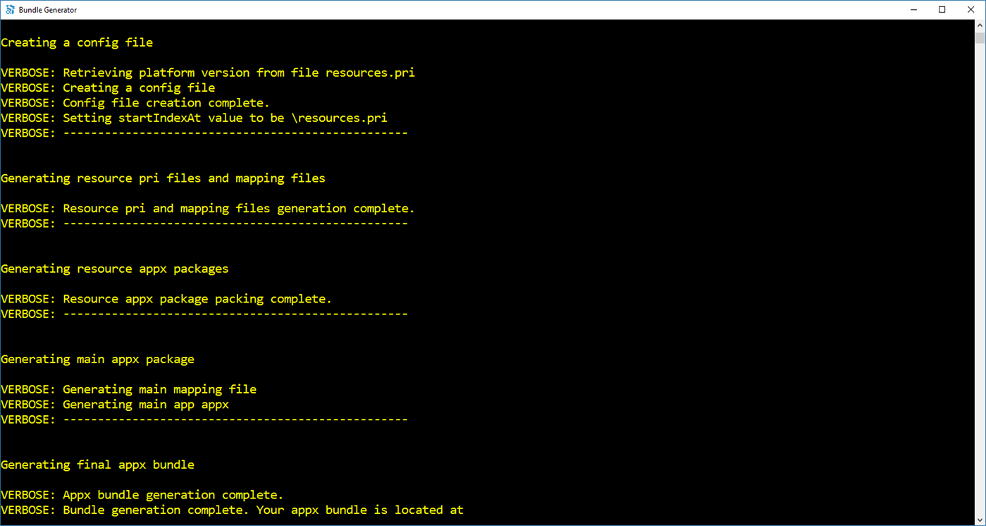 Bundle generator app leaks on the windows store generates appxbundle
