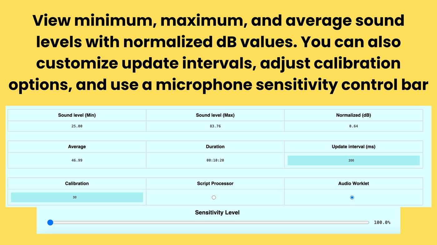 #3. Decibel Meter App (Windows) 由: CodeRobo.org