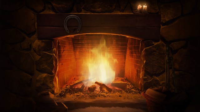 AAA Dynamic Scenes - Cozy Fireplace Nook Dynamic Scene screenshot 1