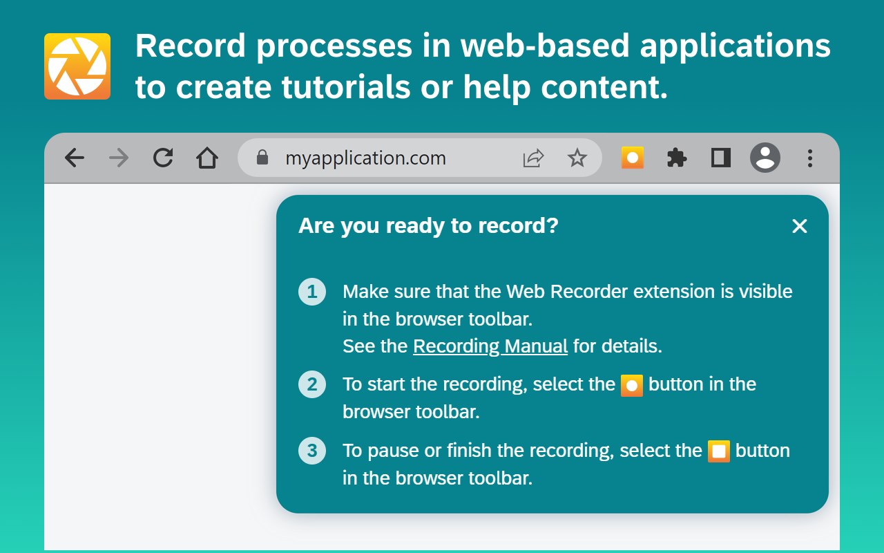 SAP Enable Now, browser application recorder