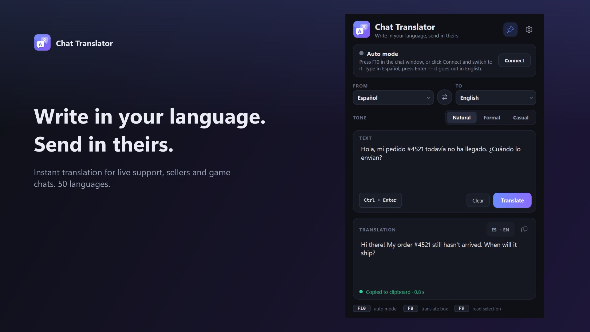 Chat Translator screenshot