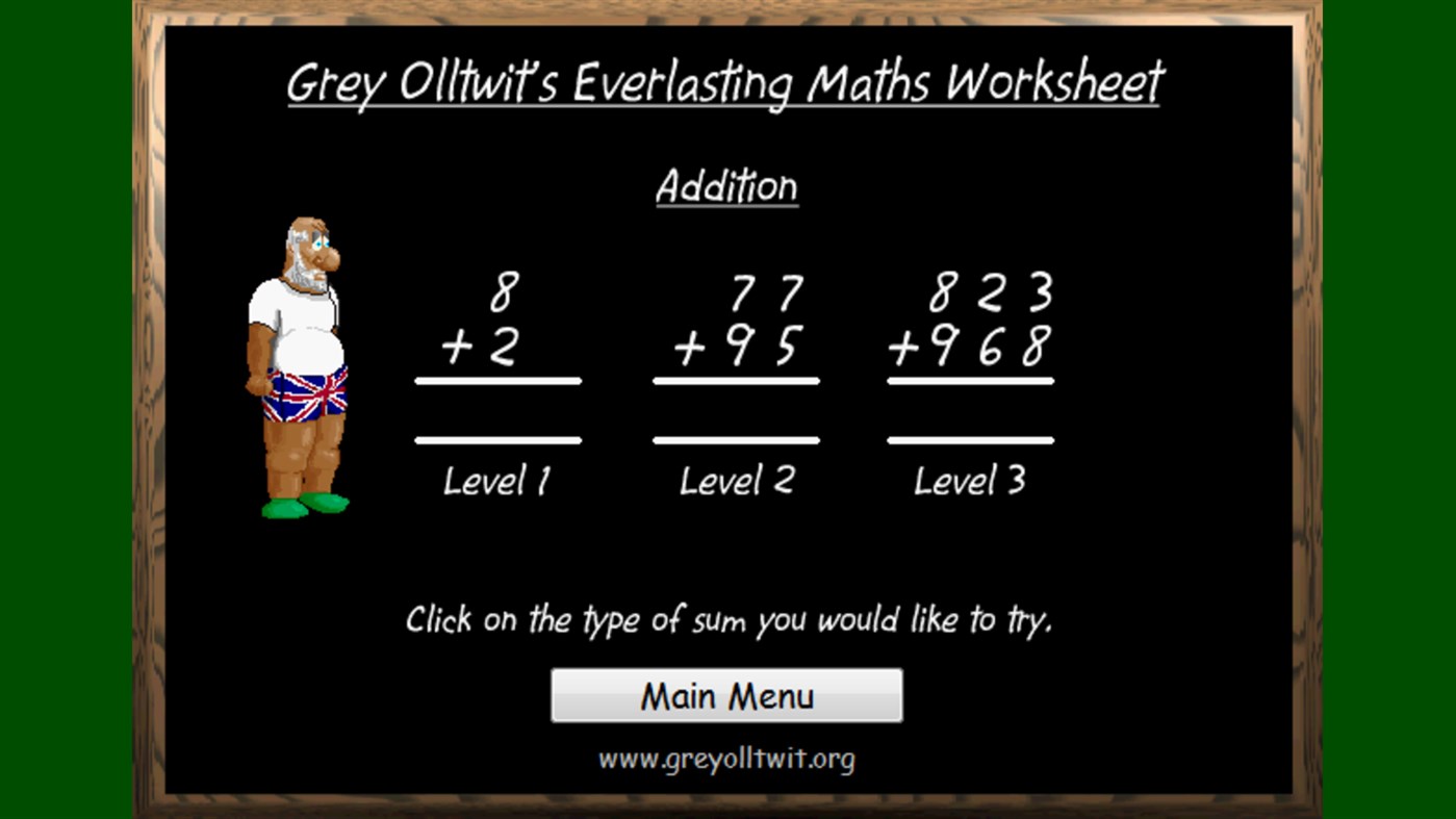 #2. Everlasting Maths Worksheets (Windows) 由: Grey Olltwit Software