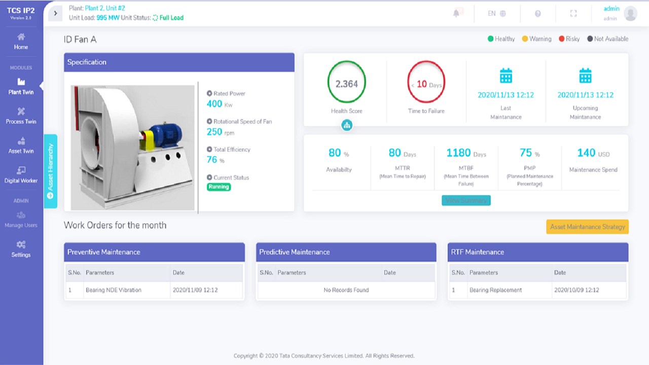 Snapshot 6 of TCS Intelligent Power Plant