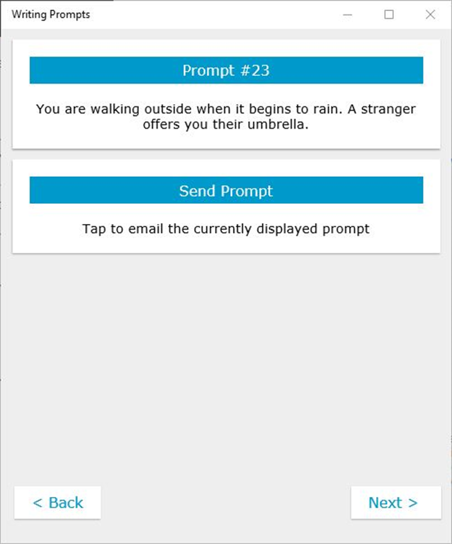 #1. Writing Prompts (Windows) Podle: ARC APPLICATIONS