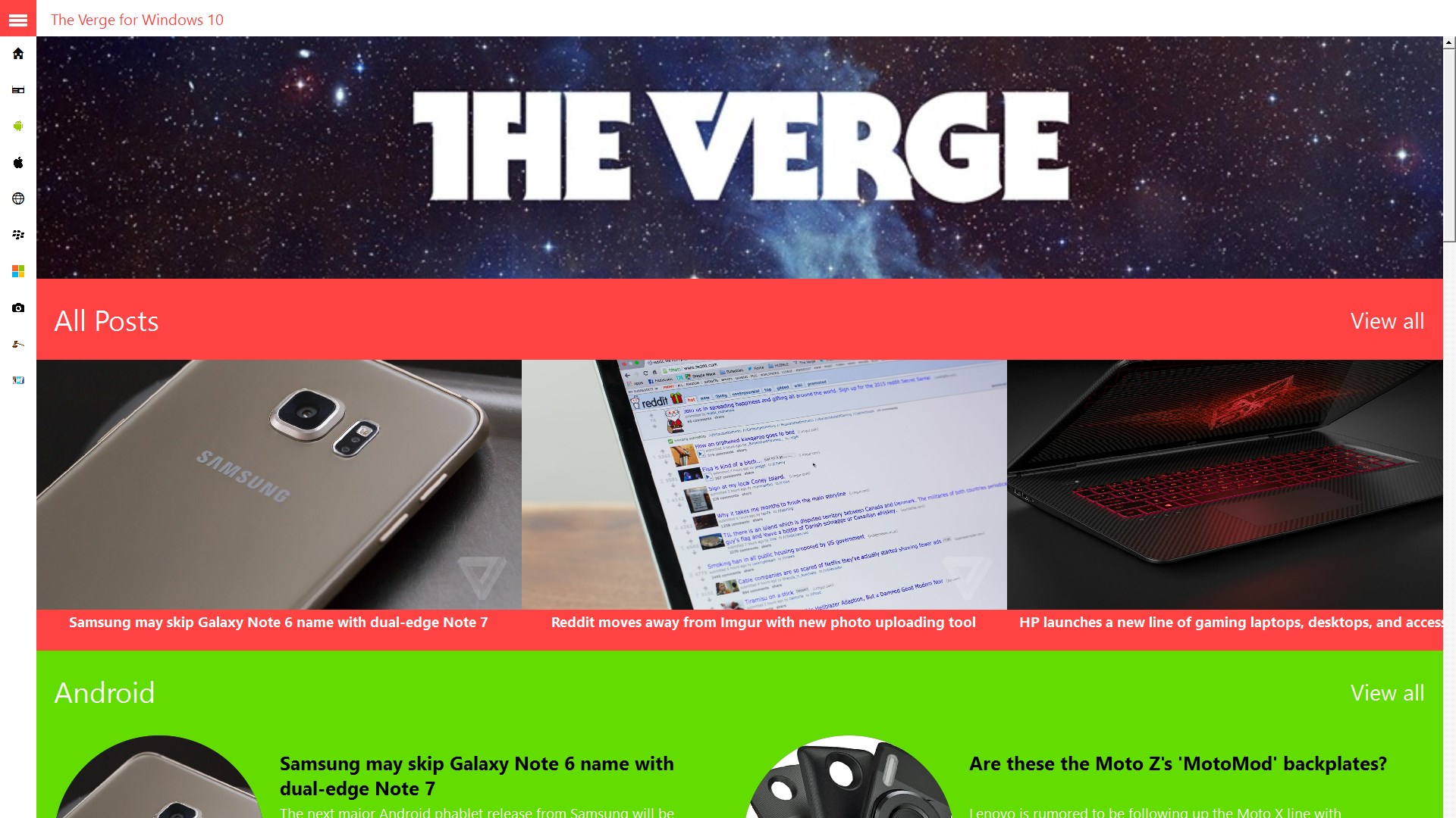 The Verge for Windows 10 - Microsoft Apps