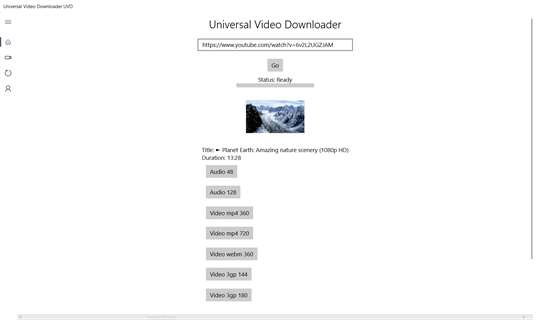 Universal Video Downloader UVD screenshot 1
