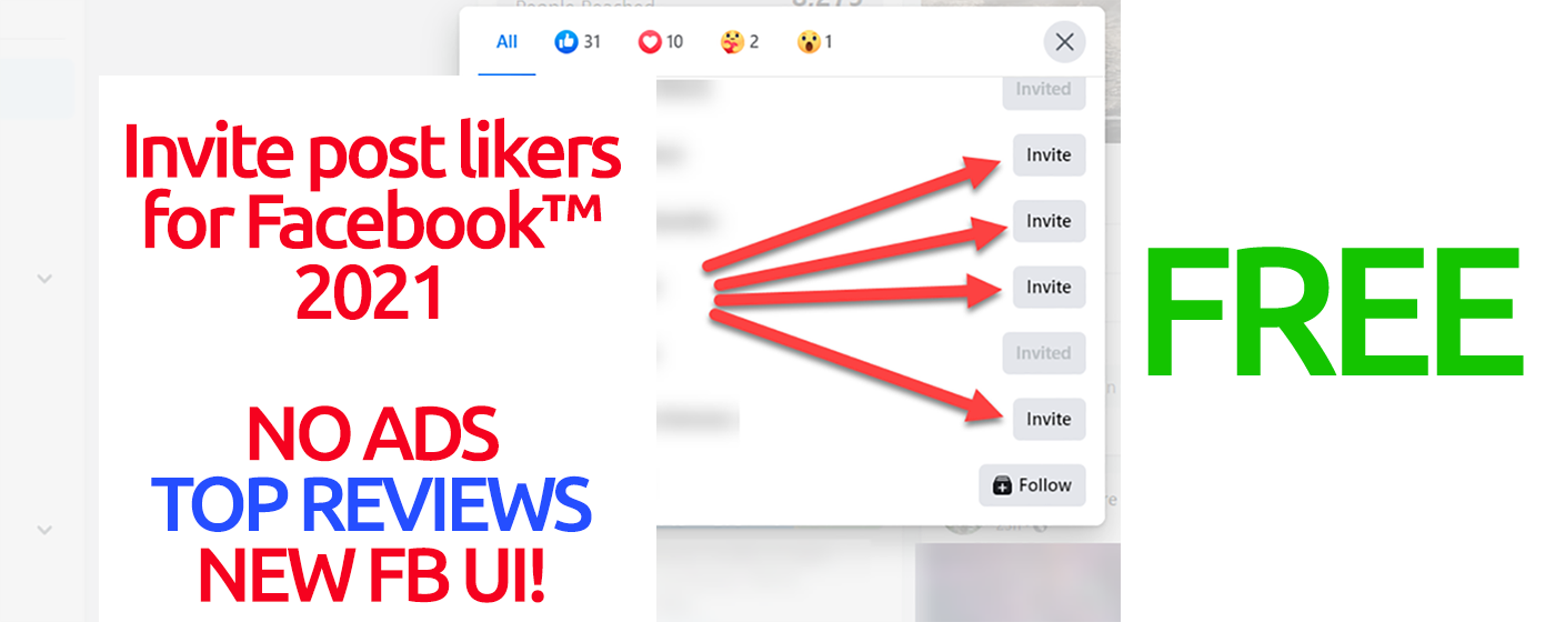 Invite post likers for Facebook™ - 2021