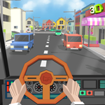 City Tourist Bus Driver - Blocky World Roads Drive