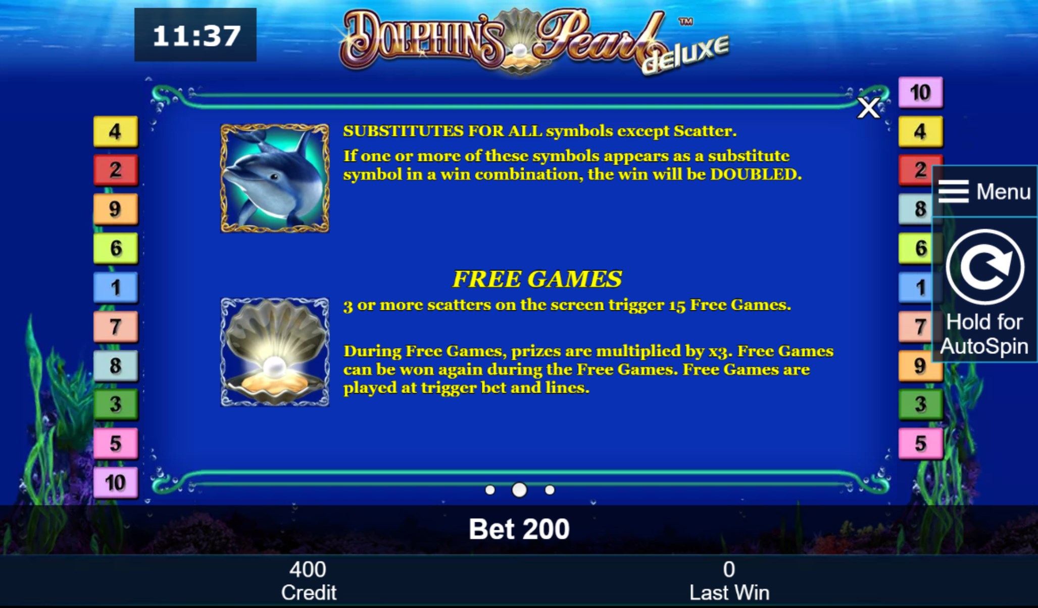 Screenshot 5 Dolphin's Pearl Deluxe Free Casino Slot Machine windows