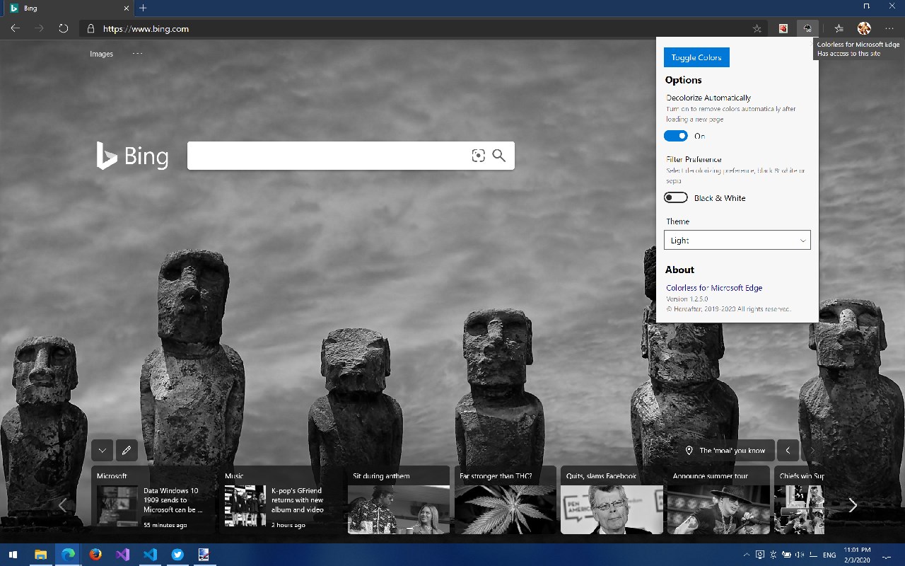 Colorless for Microsoft Edge