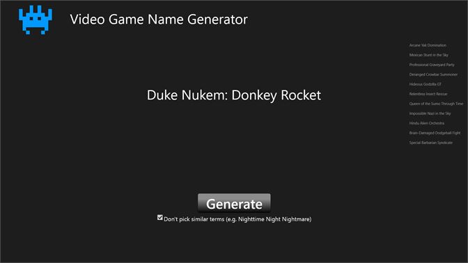 Video Game Name Generator Kopen Microsoft Store Nl Nl