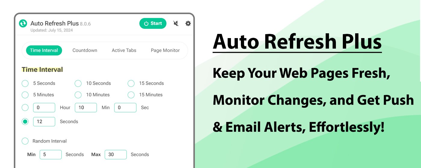 Auto Refresh Plus | Page Monitor marquee promo image