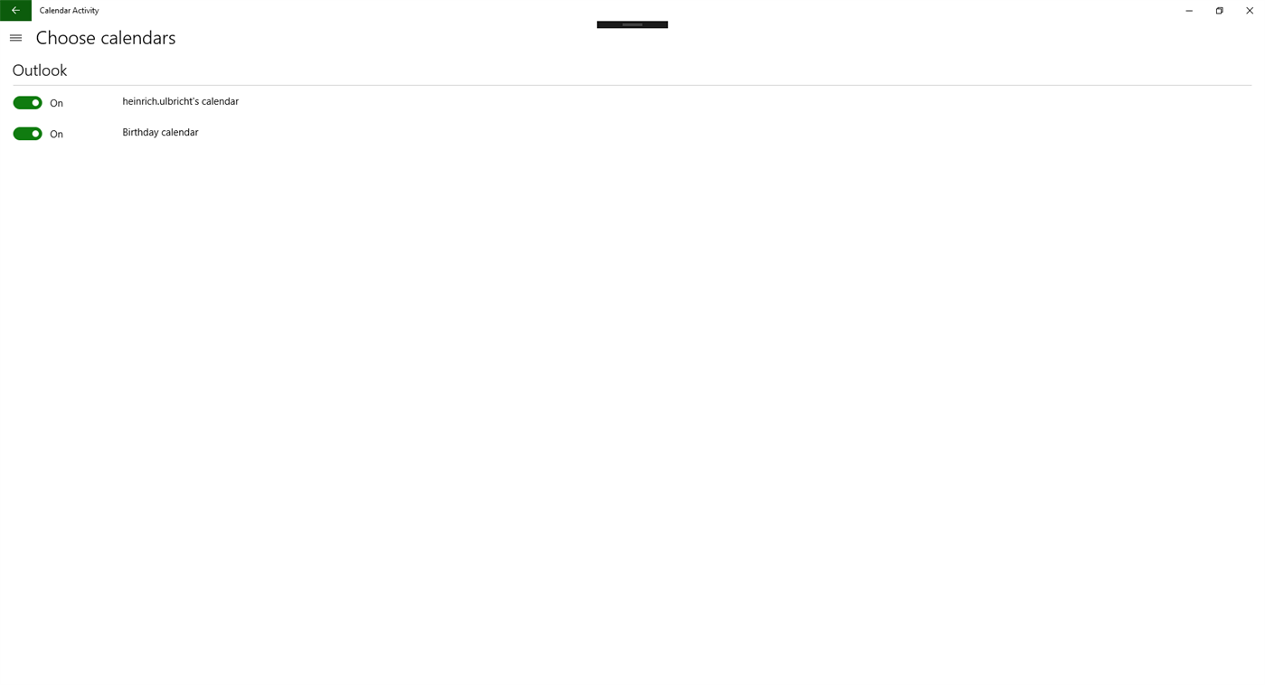 #5. Calendar Activity (Windows) 由: Heinrich Ulbricht