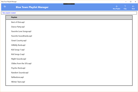 Blue Town Playlist Manager/Player screenshot 5