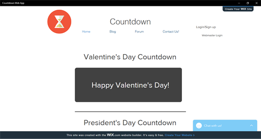 Countdown Web App screenshot 1
