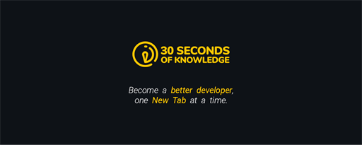 30 Seconds of Knowledge marquee promo image