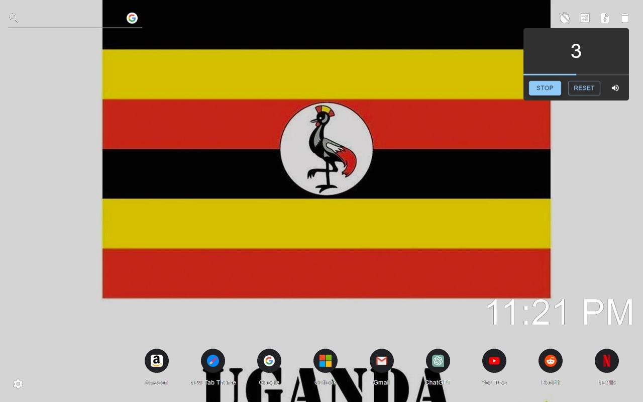 Uganda Flag Wallpaper New Tab