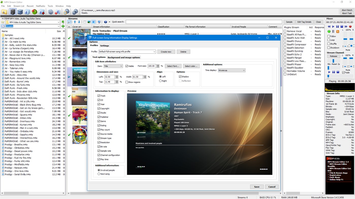 #5. MP4 Stream Editor (Windows) โดย: N.C.S. Trade Hungary Kft.