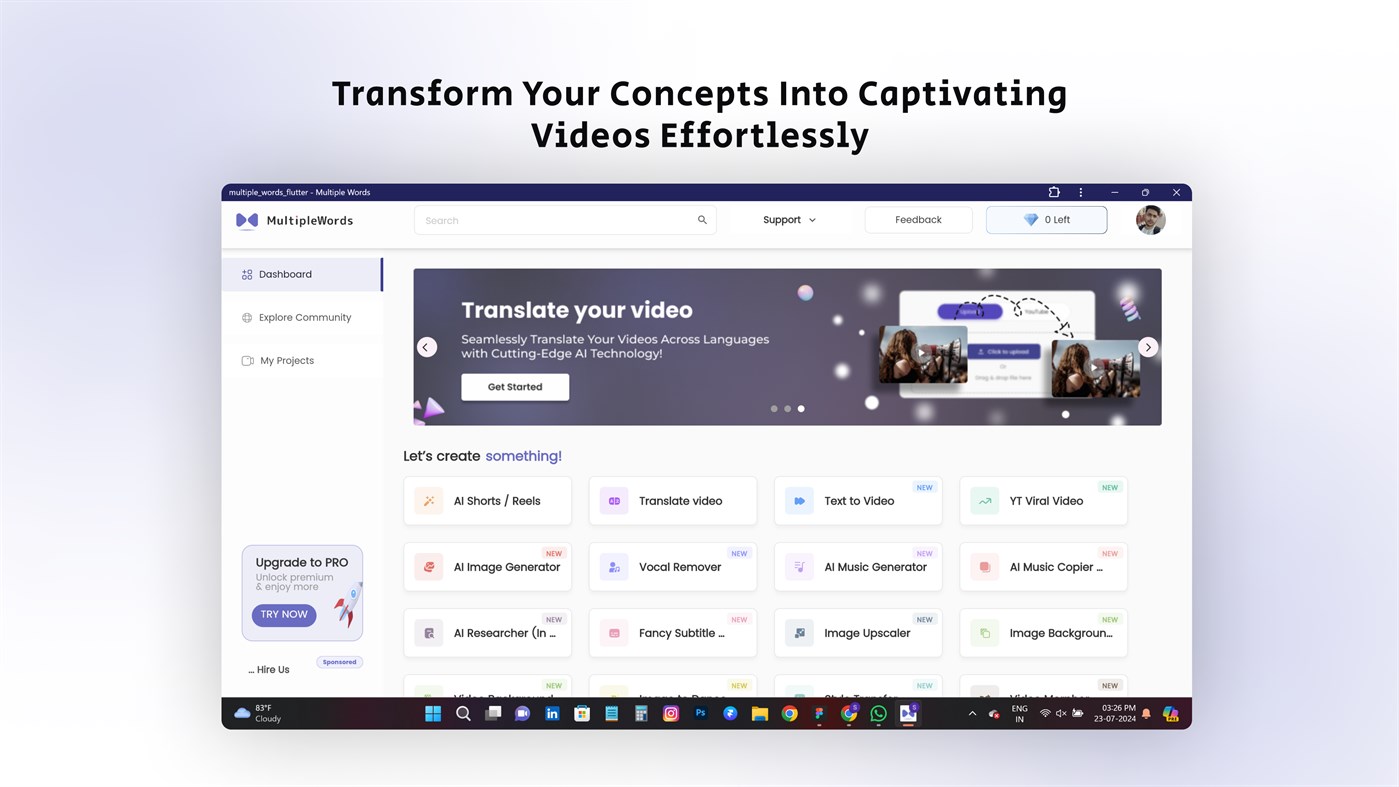 #1. AI Tools-All In One (Windows) Podle: Saify Technologies private limited ( https://saifytech.com )