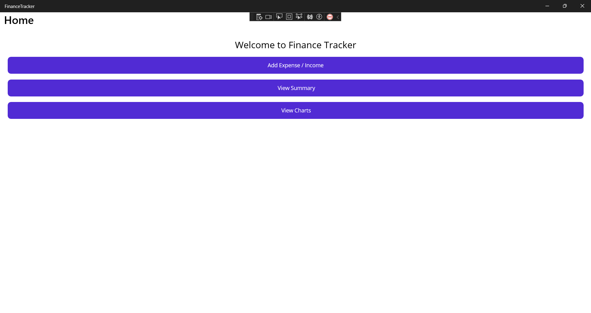 My Finance Tracker screenshot