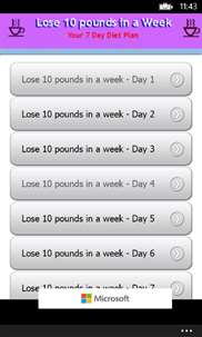 Diet Plan - Weight Loss 7 Days screenshot 3