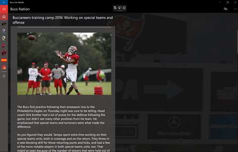 Bucs Fan Reader Screenshots 2