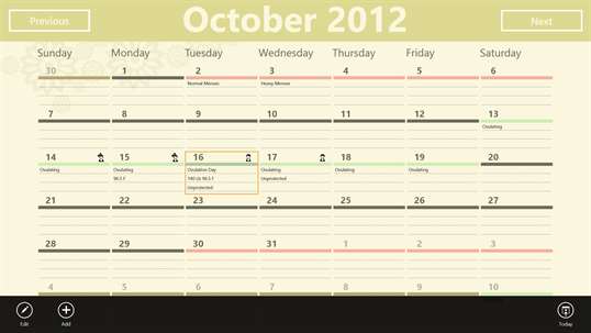Ovulations Calendar screenshot 4