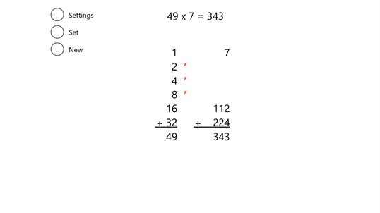 Egyptian Multiplication screenshot 3