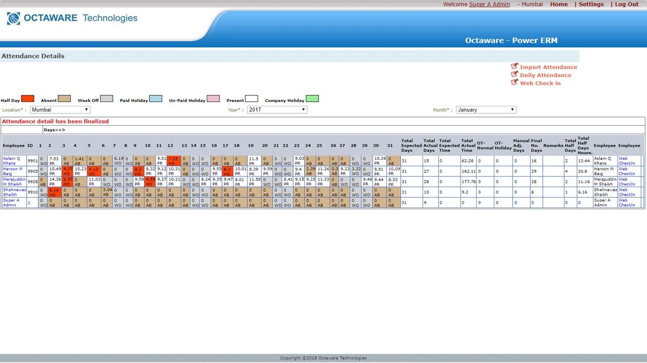 Snapshot 5 of PowerERM HRMS APP