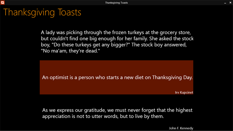 Thanksgiving Toasts - PC - (Windows)
