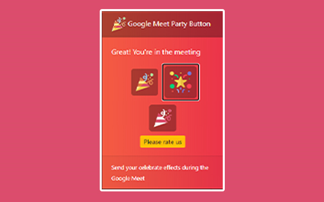 Google Meet Party Button