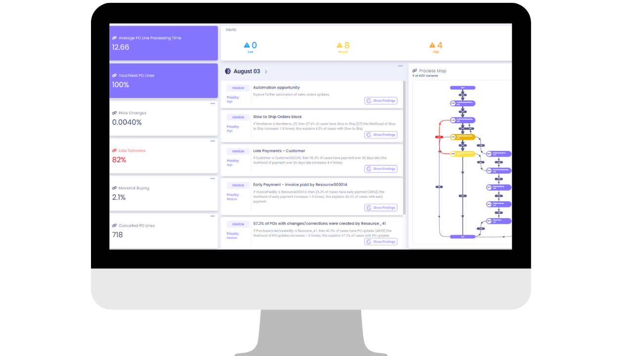 Snapshot 3 of mindzie Process Mining and Optimization