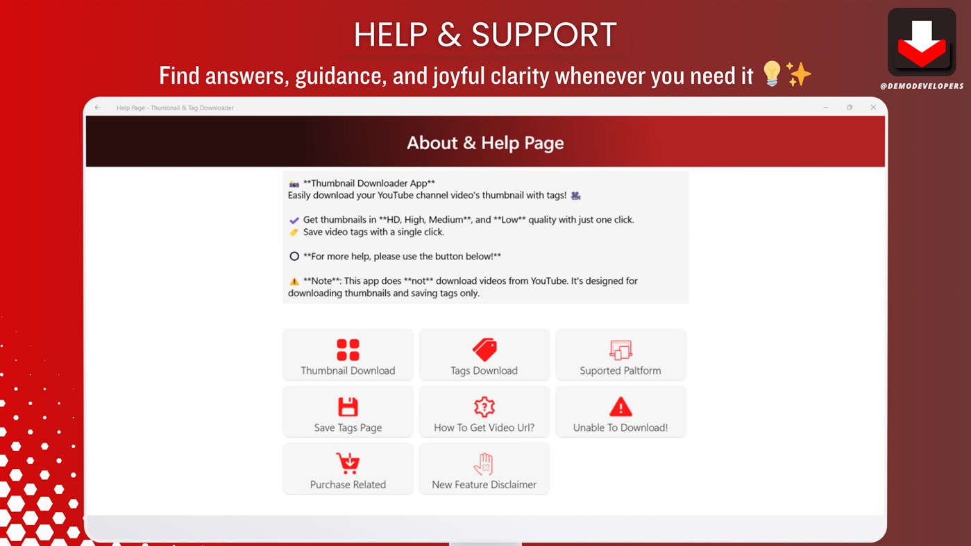 #6. Thumbnail & Tag Downloader (Windows) 由: Demo Developers