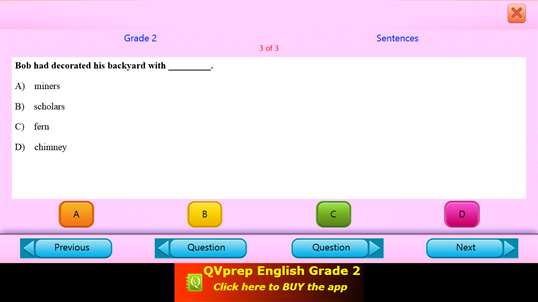 QVprep Lite Learn English Grade 2 screenshot 9