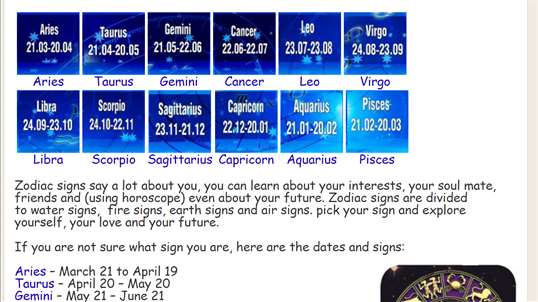 Zodiac Signs and Horoscope screenshot 2