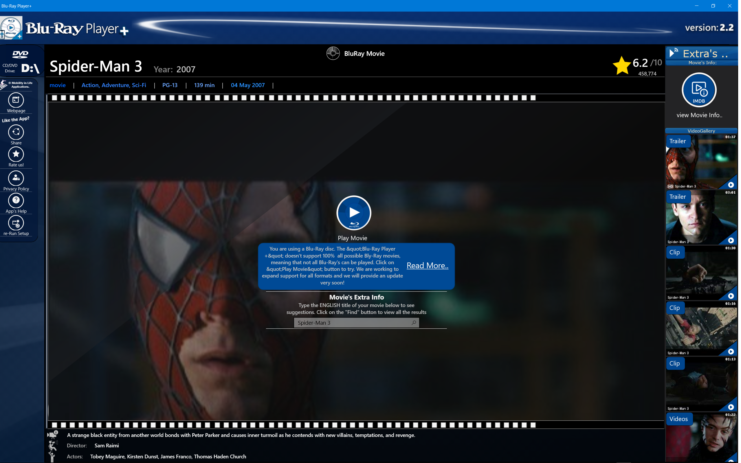 Blu-Ray Player+ - Microsoft Apps